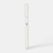 Modern Ivory Gold Script Monogram iPhone 16 Hülle (Linke Seite)