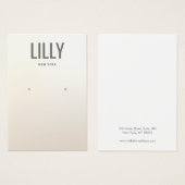 Modern Ivory Ombre Earring Display Card (Vorne & Hinten)