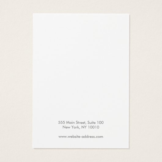Modern Ivory Ombre Earring Display Card (Rückseite)