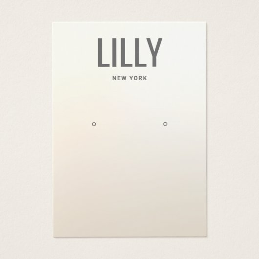Modern Ivory Ombre Earring Display Card (Vorderseite)