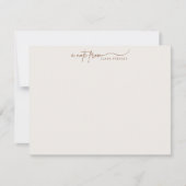 Modern Ivory Script Personalized Note Card Einladung (Vorderseite)