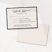 Modern Ivory Script RSVP Card Einladung
