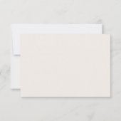 Modern Ivory Script RSVP Card Einladung (Rückseite)