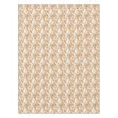 Modern Ivory Taupe Gray Tan Brown Triangle Muster Tischdecke (Vorderseite)