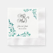 Modern Jade Lace Serviette (Vorderseite)