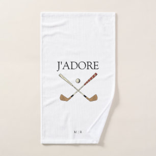 Modern J'adore I Liebe Golf Handtuch