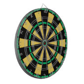 Modern Jamaica Colors Black Green and Gold Dartscheibe (Vorderseite Links)