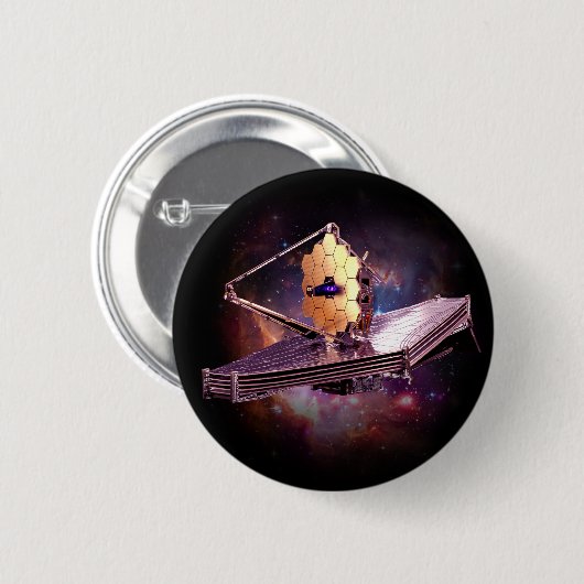 Modern James webb space nasa Teleskop Raum T-Shi Button (Vorne & Hinten)