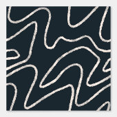 Modern Japandi-style line art in cream and black.  Tapete (Vorderseite)