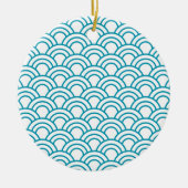 Modern Japanese Geometric Pattern  Keramik Ornament (Vorne)