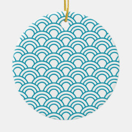 Modern Japanese Geometric Pattern  Keramik Ornament