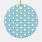 Modern Japanese Geometric Pattern  Keramik Ornament (Hinten)