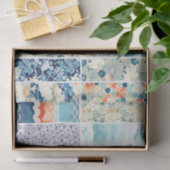 Modern Japanese Indigo Pattern Collage Sampler Seidenpapier (Geschenk)