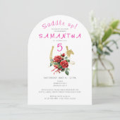 Modern, jedes Alter Derby Pferd rosa Sattel bis Ge Einladung (Stehend Vorderseite)