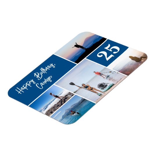 Modern, jedes Alter fünf Bilder Collage glücklich  Magnet (Linke Seite)