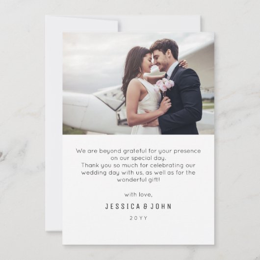 Modern jenseits der Dankbarkeit 2 Foto Dankeschön Dankeskarte (Rückseite)