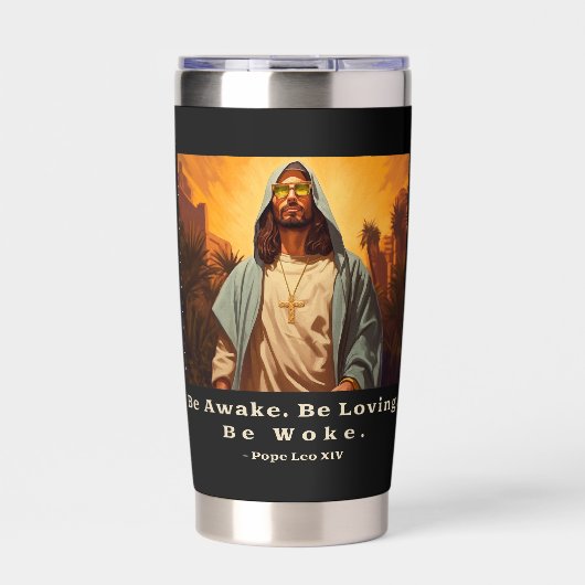 Modern Jesus - *Seid wach. Lieben. Geweckt werden. Thermobecher (Vorderseite)