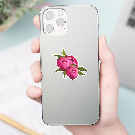 Modern Jewel Peony Sticker (Telefon)