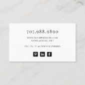 Modern Jewelier Designer Business Card Visitenkarte (Rückseite)