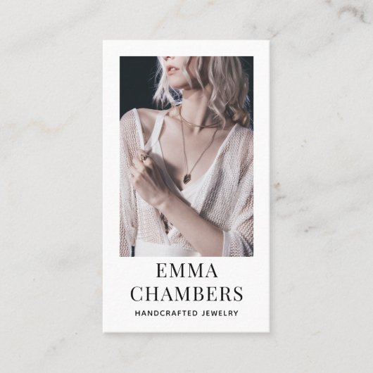 Modern Jewelier Designer Business Card Visitenkarte (Vorderseite)