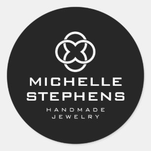 Modern Jewelier Designer Logo Schwarze Aufkleber