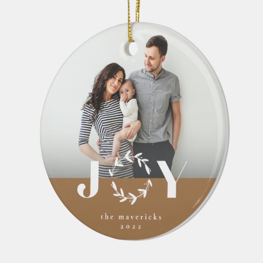Modern Joad Wreath Foto Weihnachten Keramik Ornament (Links)