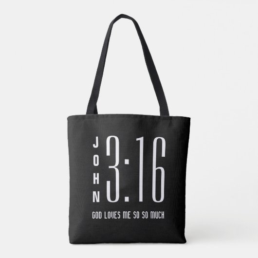 Modern John 3:16 Tote Bag Tasche (Rückseite)