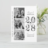 Modern Joint Graduation Photo Ankündigung (Stehend Vorderseite)