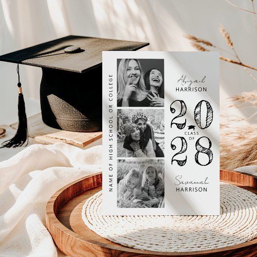 Modern Joint Graduation Photo Ankündigung