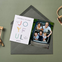 Modern Joliday New Year Foto Card