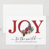 Modern Joy Floral Typography Red White Floral (Vorne/Hinten)
