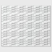 Modern Joyful Family Christmas Geschenkpapier (Flach)