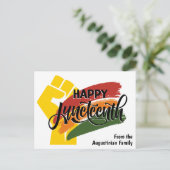 Modern JUNETEENTH Postkarte (Stehend Vorderseite)