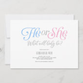 Modern, Junge oder Mädchen, Er oder sie, Gender Re Einladung (Vorderseite)