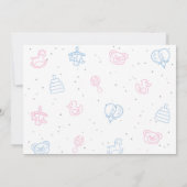 Modern, Junge oder Mädchen, Er oder sie, Gender Re Einladung (Rückseite)