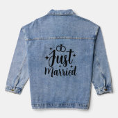Modern Just Married Wedding Bride Jean Jeansjacke (Rückseite)