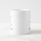 Modern "Just Married" Wedding Minimalist  Jumbo-Tasse (Vorderseite)