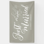 Modern Just Married Wedeption Boho Auto Banner (Vertikal)