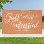 Modern Just Married Wedeption Boho Auto Banner (Außenbereich)