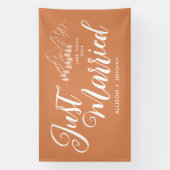 Modern Just Married Wedeption Boho Auto Banner (Vertikal)