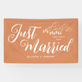 Modern Just Married Wedeption Boho Auto Banner (Horizontal)