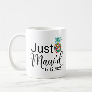 Modern Just Maui'd   Hawaii-Hochzeitspaar Kaffeetasse