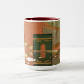 Modern Kaabah Motif | Minimalist Luxury Gold Tasse (Zentrum)