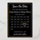 Modern Kalender Save the Date real Folieneinladung (Vorderseite)