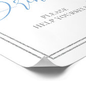 Modern kalligraphisches Zeichen für blühende Silbe Poster (Ecke)