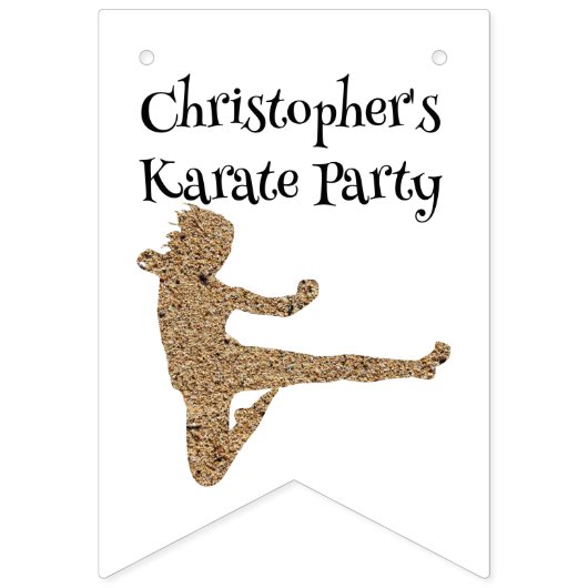 Modern Karate Kindergeburtstag Party Banner (Erste Fahne)
