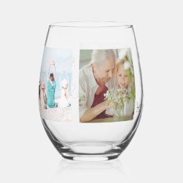 Modern Keepake Foto Collage Beste Oma je Weinglas Ohne Stiel