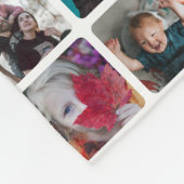 Modern Keepake Foto Collage Muster Fleecedecke (Ecke)