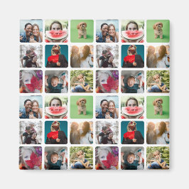 Modern Keepake Foto Collage Muster Magnet