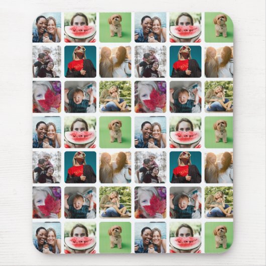 Modern Keepake Foto Collage Muster Mousepad (Vorne)